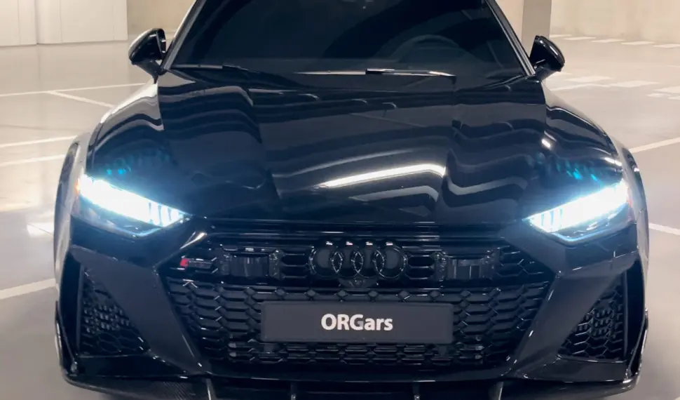 Карбоновая губа переднего бампера для Audi RS7