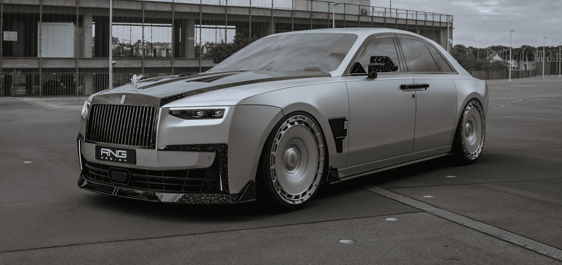 Карбоновый сплиттер бампера для Rolls-Royce Ghost