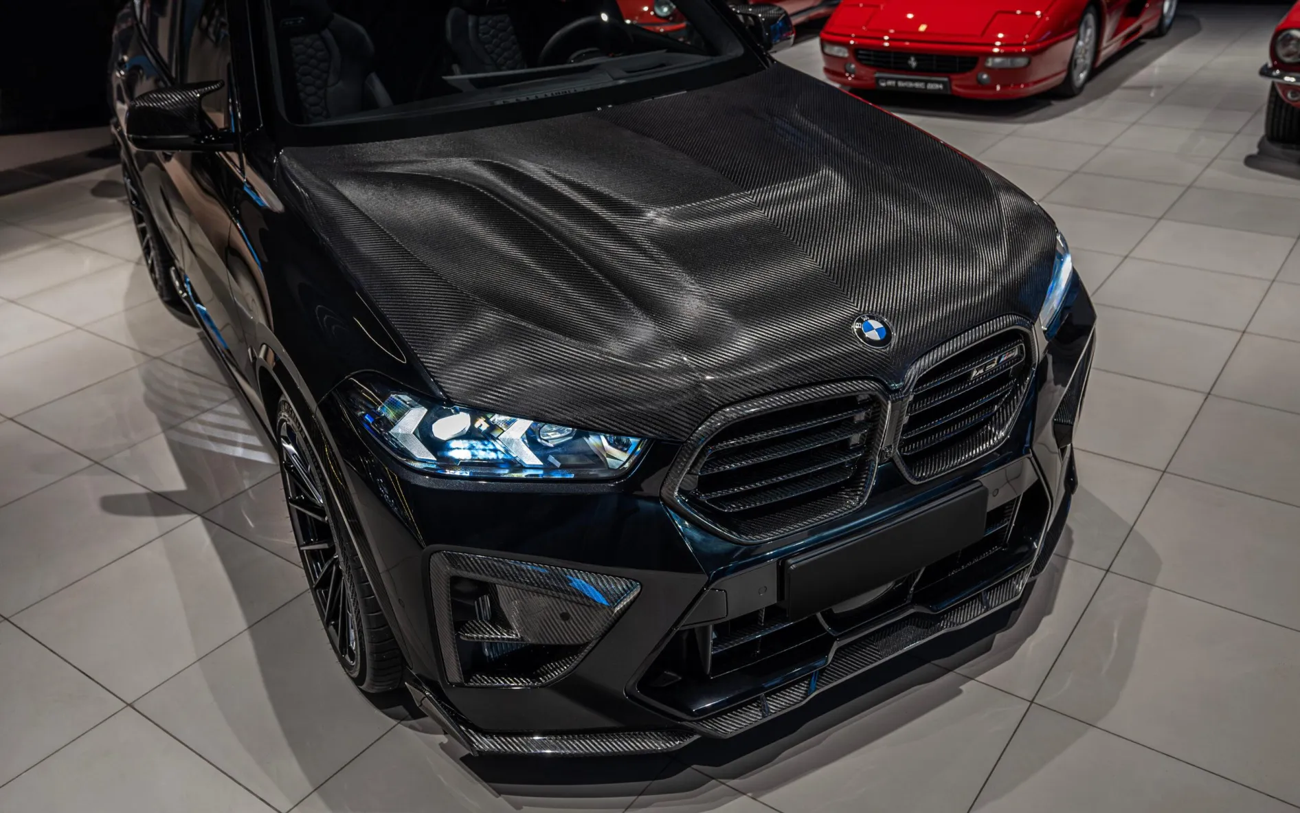 Карбоновая решетка радиатора для BMW X5M Competition LCI