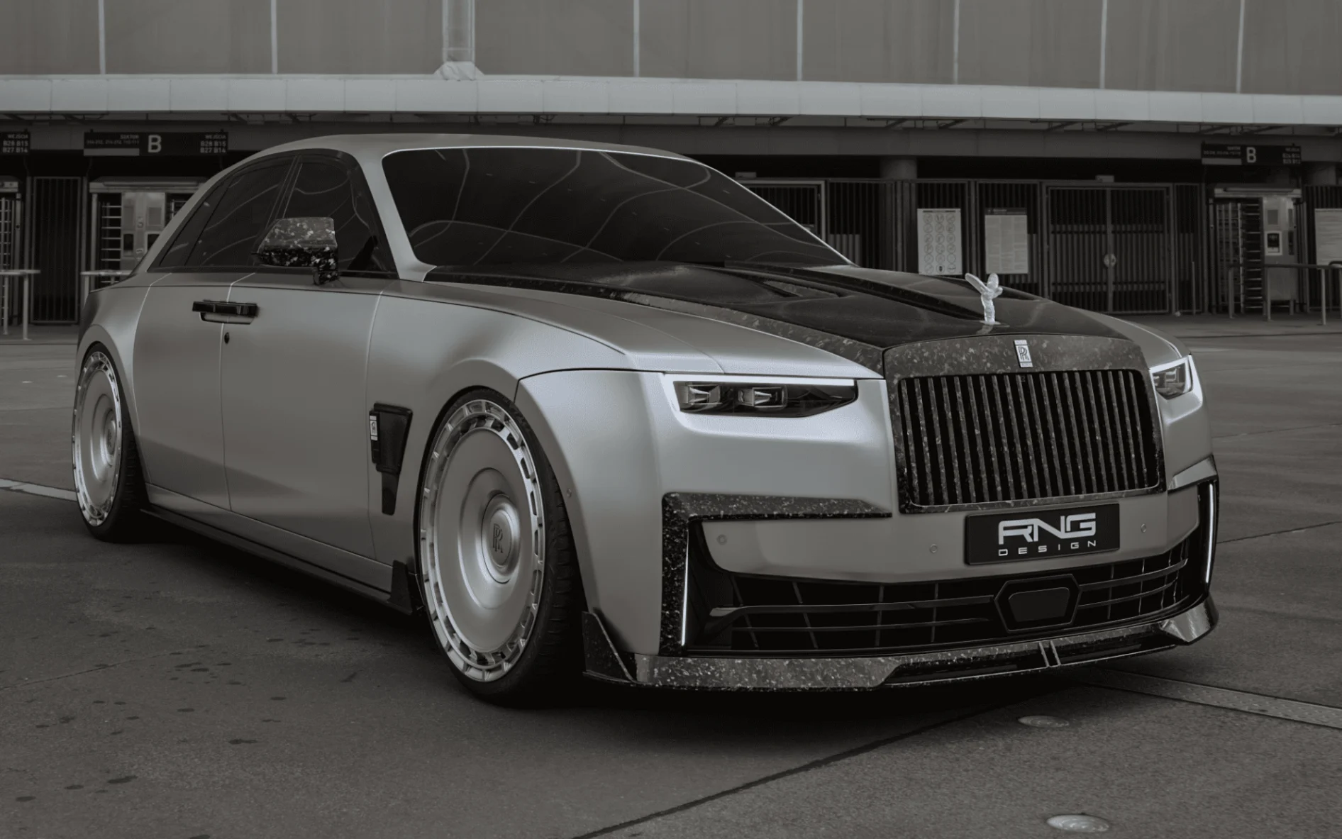 Карбоновый сплиттер бампера для Rolls-Royce Ghost