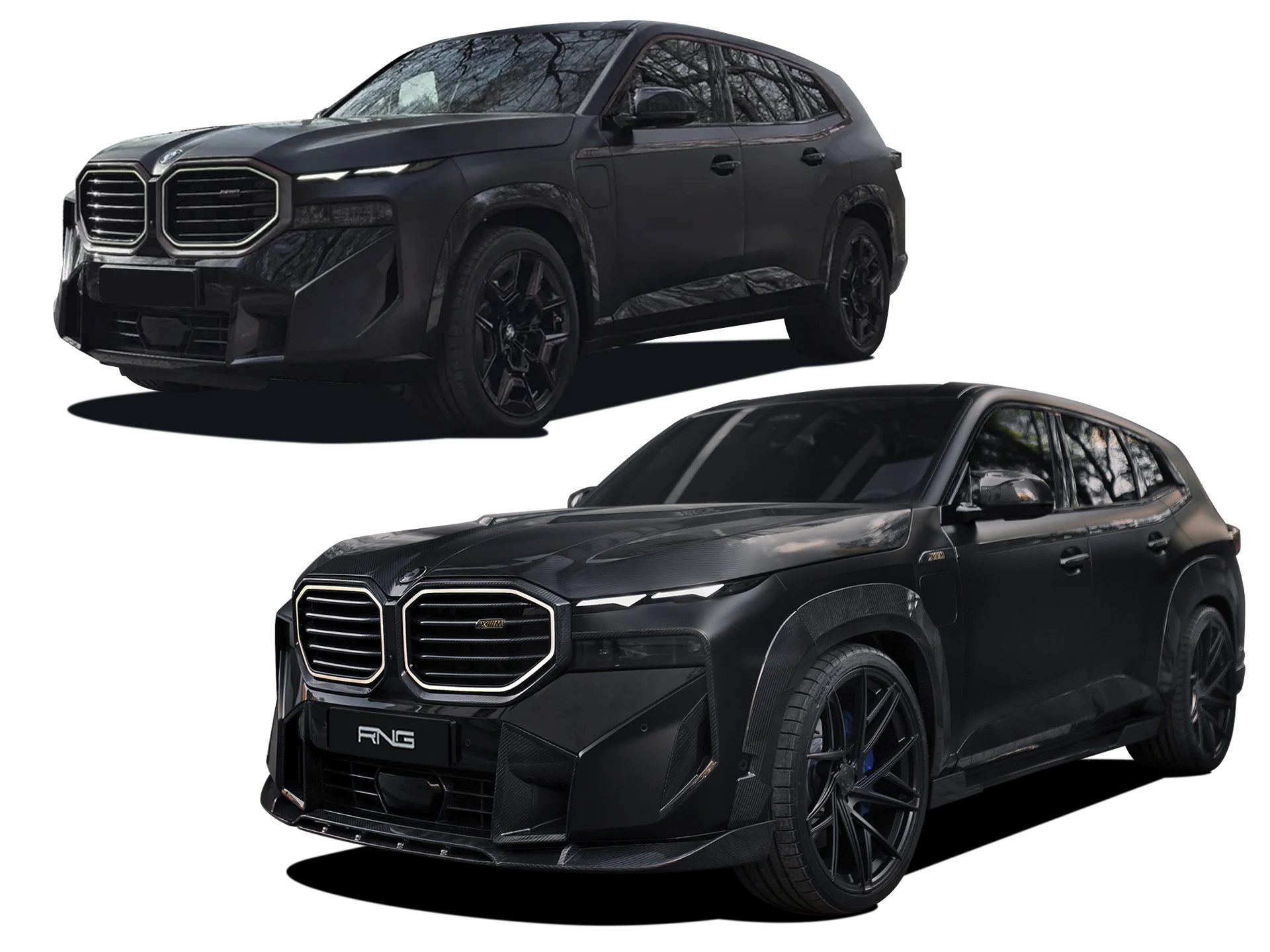 BMW XM в черном: обвес и диски
