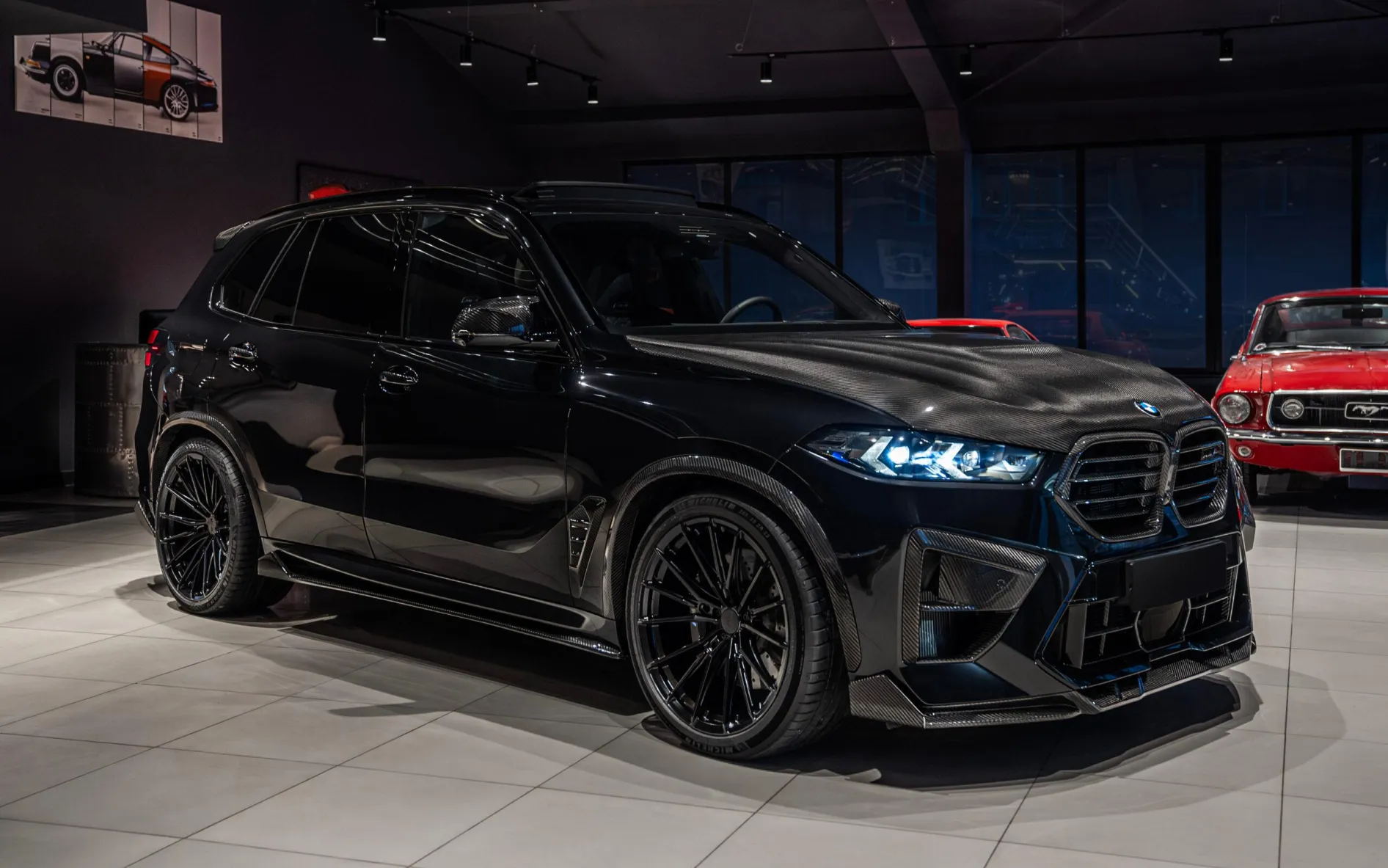 Карбоновая решетка радиатора для BMW X5M Competition LCI
