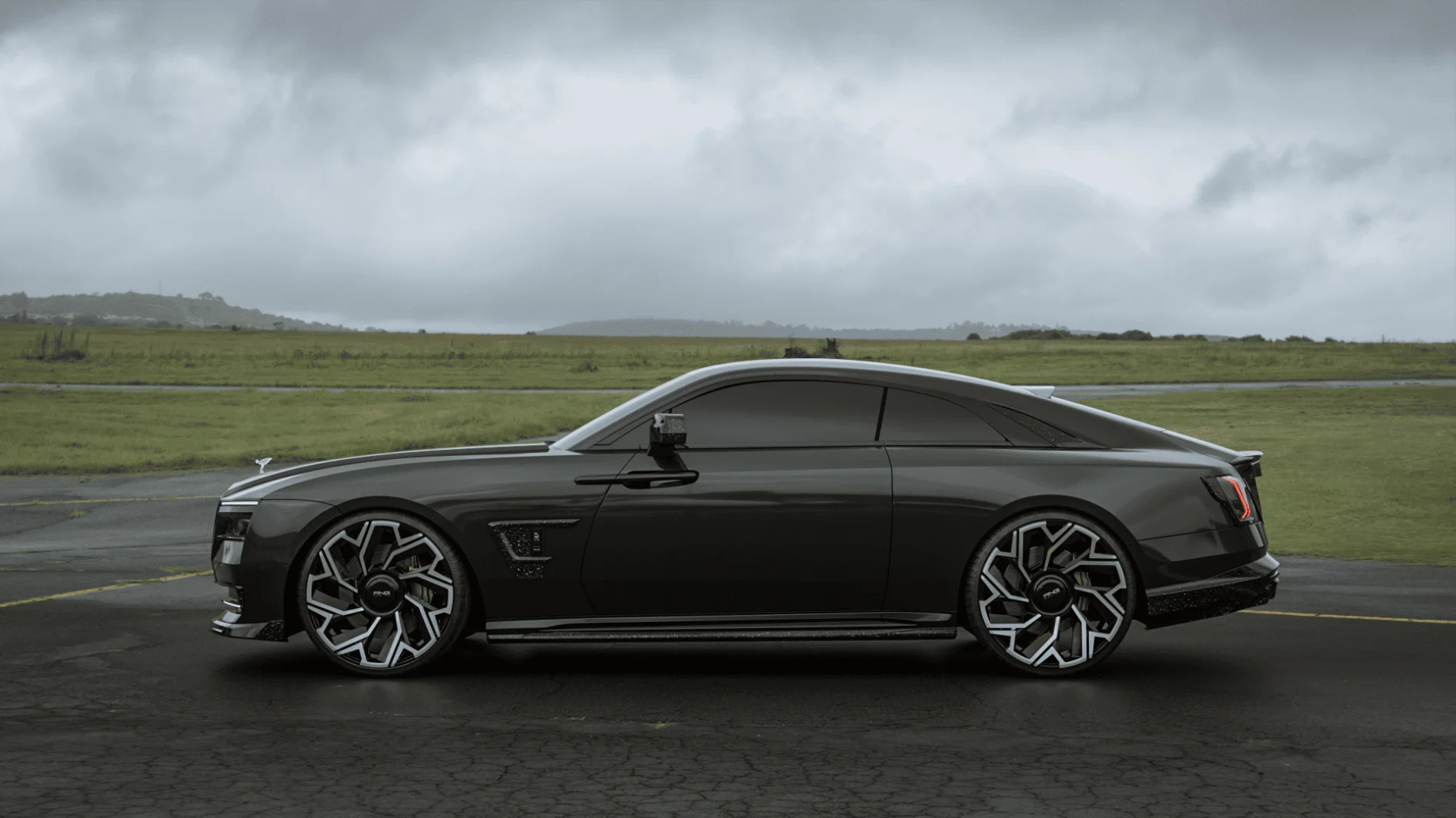 Обвес на Rolls-Royce Spectre из кованого карбона: новая форма роскоши от RNG Design