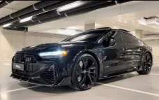 Карбоновая губа переднего бампера для Audi RS7