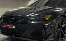 Карбоновая губа переднего бампера для Audi RS7