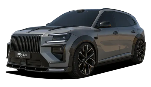 Zeekr 8X Shadow Edition body kit in forged carbon by RNG Design