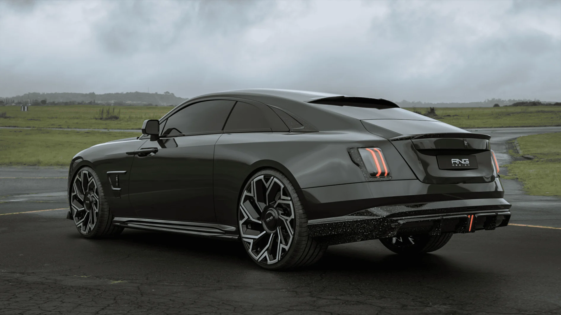 Обвес на Rolls-Royce Spectre из кованого карбона: новая форма роскоши от RNG Design