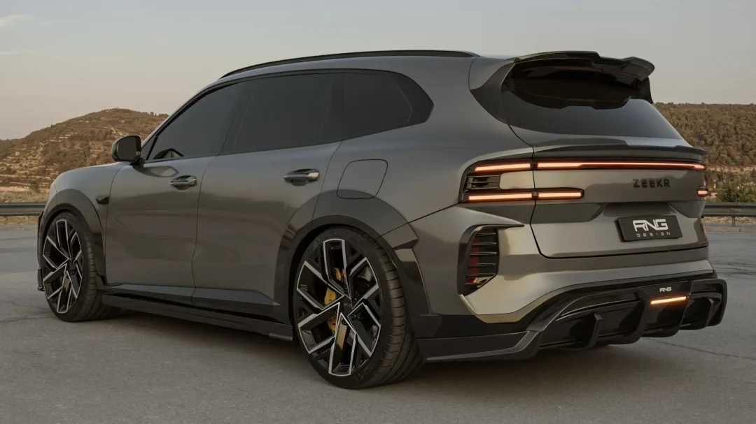 Zeekr 8X Shadow Edition, сзади три четверти